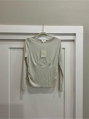 bohme Women's Long-Sleeve Crew Top in Light Sage
